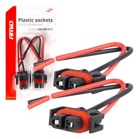 Ceramic Bulb Sockets H8/H9/H11   Pair