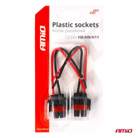 Ceramic Bulb Sockets H8/H9/H11   Pair