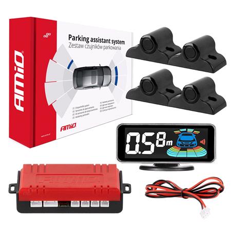 Truck 3D Display Parking Assistant System with 4 Sensors   BLACK