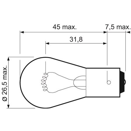 Valeo 12V P21W BA15s Bulb   Single