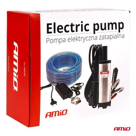 Electric diesel pump 12V/230V submersible diameter 38 mm set with hose