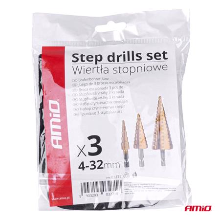 Step Drills, 4 32mm   Set of 3