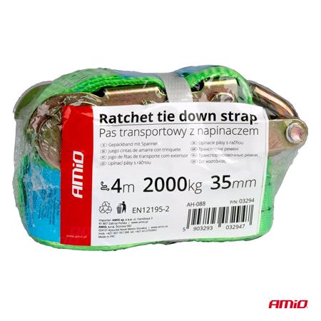 Ratchet Tie Down Strap 2000kg 35mm   4m