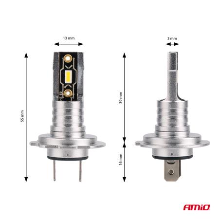 AMIO H mini Series 12V 42W H7 6500K LED Bulbs   Twin Pack