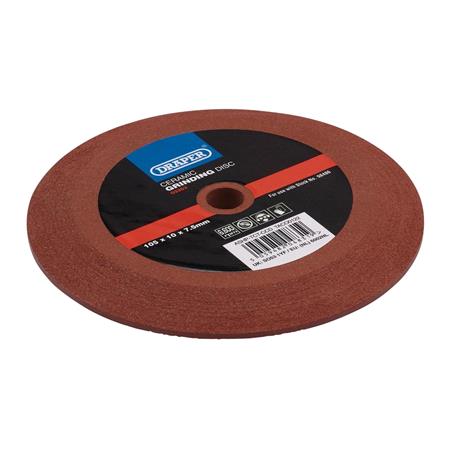 Draper 03353 Ceramic Grinding Disc, 105 x 10 x 7.5mm