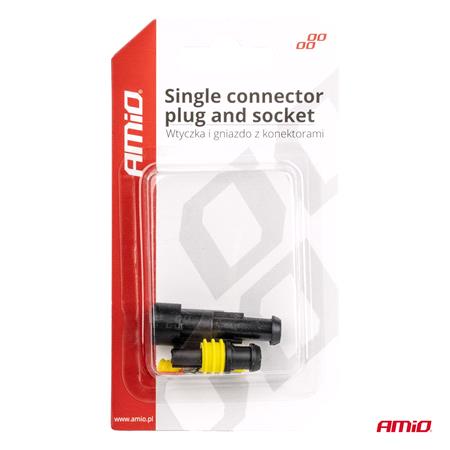 Connector plug and socket set