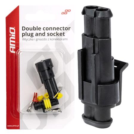 2 Way Connector plug and socket set 