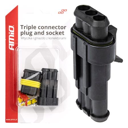 3 Way Connector plug and socket set 