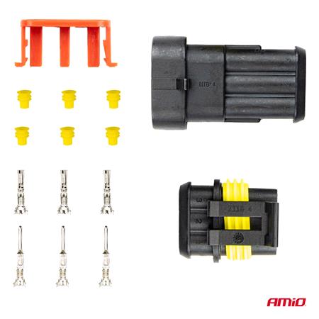 3 Way Connector plug and socket set 
