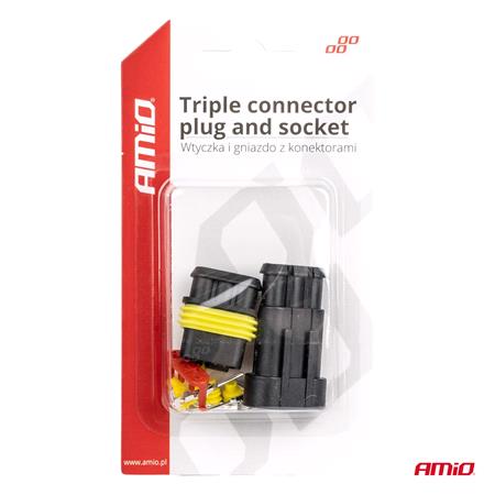 3 Way Connector plug and socket set 