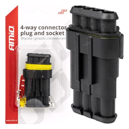 4 Way Connector plug and socket set