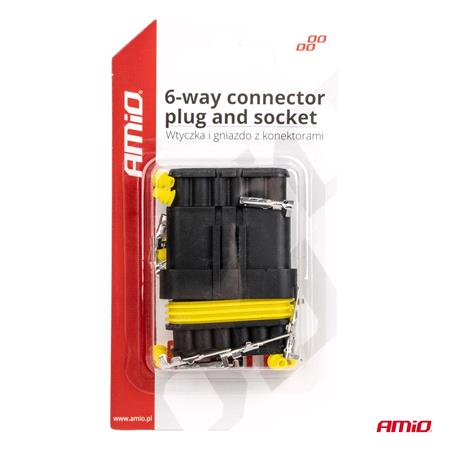 6 Way Connector plug and socket set