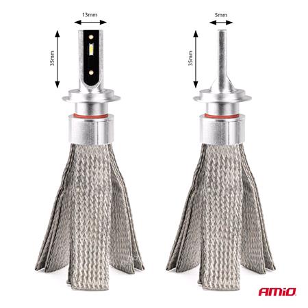 AMIO Flex+ Series 12/24V 50W H7/H18 6000K Canbus LED Headlight Bulbs   Twin Pack