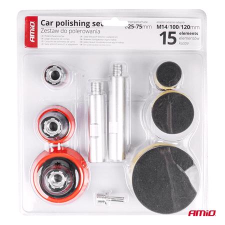 Car Polishing Set 25 75mm   Pack of 15 Elements