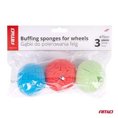 Wheel Buffing Sponges, 80mm   Pack of 3