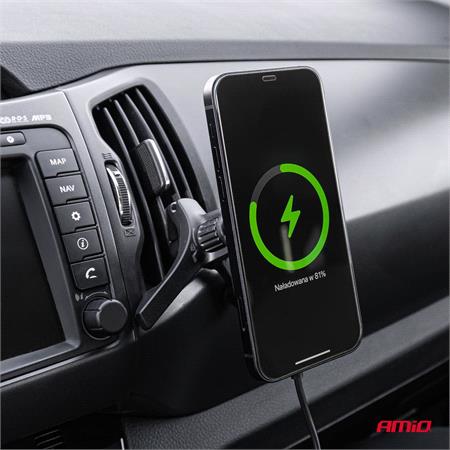 Fast Magnetic Wireless Vent or Dashboard Car Charger Qi2 15W