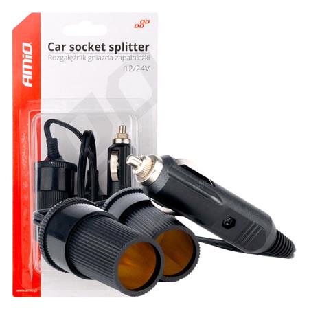 12V 24V car lighter socket splitter