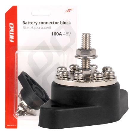 Battery connector distribution block bus bar 8 fold max 48V 160A