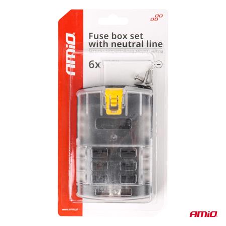 Fuse Box Set with Neutral Line and 6 Sockets
