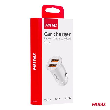 Dual USB 2.1A 12/24V Car Charger   Short