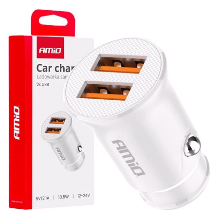 Dual USB 2.1A 12/24V Car Charger   Short