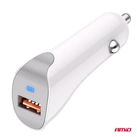 Single USB 2.1A 12/24V Car Charger   Long