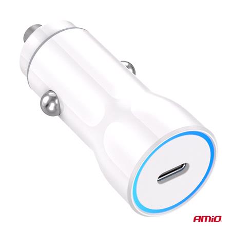 Single USB C 3A 20W 12/24V Car Charger