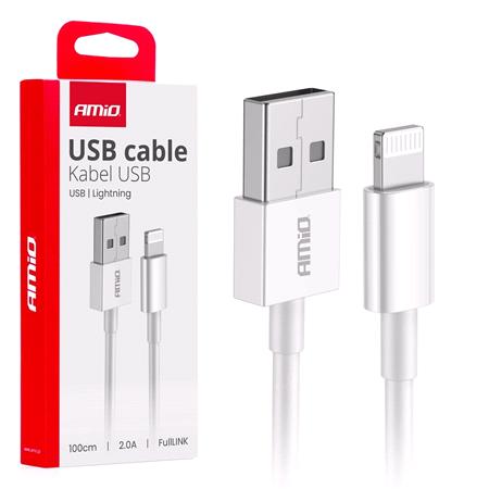 USB A to Lightning 2.0A 100cm Charging Cable