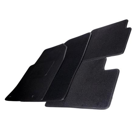 Luxury Tailored Car Mats in Black for Hyundai Kona 2017 Onwards (Not EV Version)   4 Piece   2 Clips In Drivers Mat