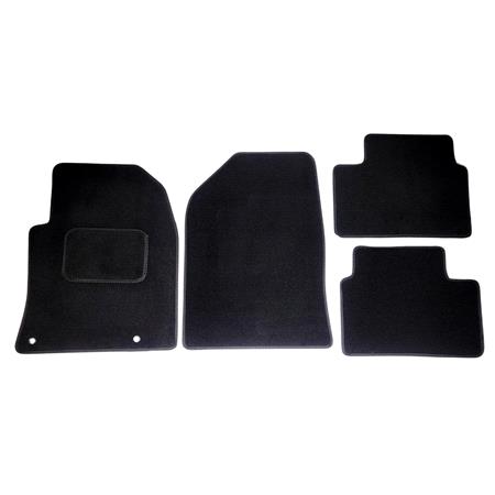 Luxury Tailored Car Mats in Black for Hyundai Kona 2017 Onwards (Not EV Version)   4 Piece   2 Clips In Drivers Mat