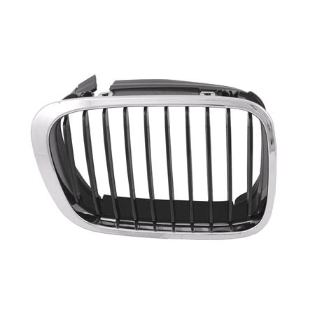 BMW 3 Series, E46, 1998 2001 RH Grille, With Black Vanes, Saloon & Estate