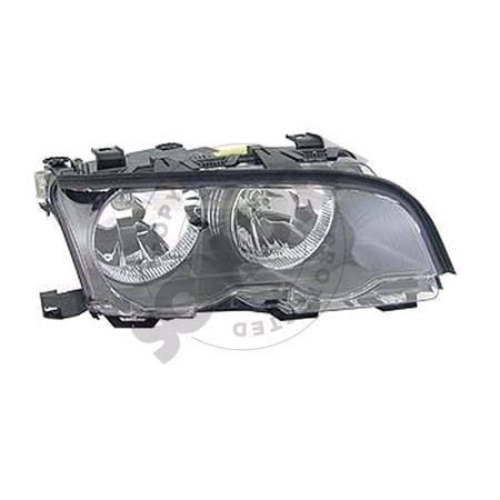 Right Headlamp (With Black Bezel, Original Equipment) for BMW 3 Series Convertible 2001 2003