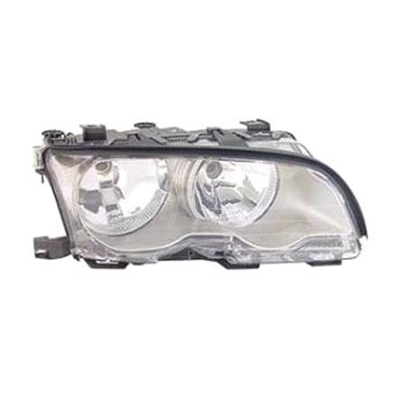 Right Headlamp (Chrome Bezel) for BMW 3 Series Convertible 2001 2003