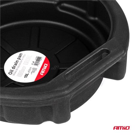 Oil drain pan with funnel 10L, 50cm