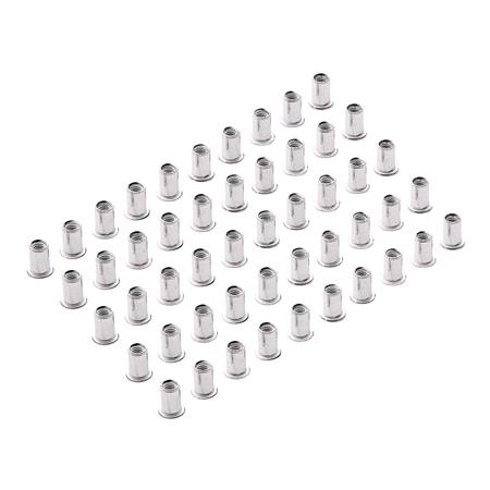 Draper 04053 Zinc Plated Threaded Insert Rivet Nuts, M6 x 1.0mm (Pack of 50)