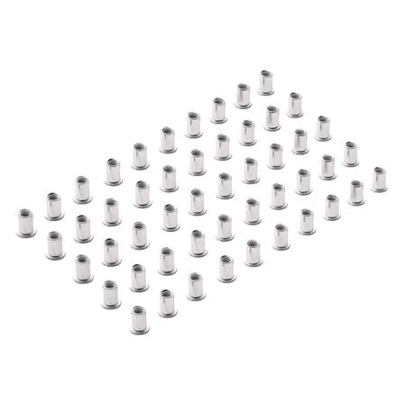 Draper 04054 Zinc Plated Threaded Insert Rivet Nuts, M8 x 1.25mm (Pack of 50)