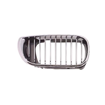 BMW 3 Series, E46, 2002 2005 RH (Drivers Side) Front Bumper Grille, With Chrome Fins