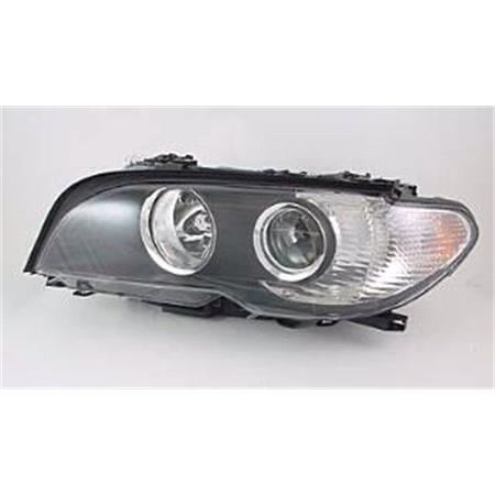 Left Headlamp (With Black Bezel, With Clear Indicator, Takes H7/H7 Bulbs, Original Equipment) for BMW 3 Series Convertible 2003 2006