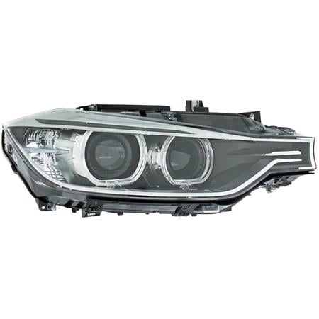 Right Headlamp (Bi Xenon, Takes D1S Bulb, With LED Daytime Running Lamp, With Curve Light, Supplied With LED Module, Original Equipment) for BMW 3 Series 2012 2015