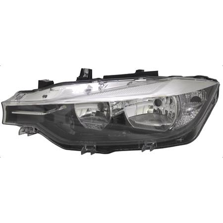 Right Headlamp (Halogen, Takes H7 / H7 Bulbs, With LED Daytime Running Light, Supplied With Motor, Original Equipment) for BMW 3 Series 2015 2019