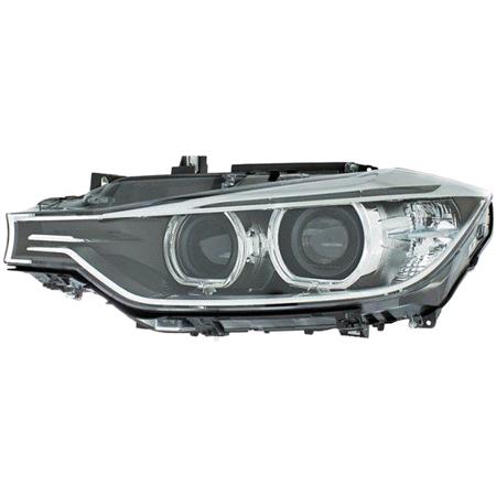 Left Headlamp (Bi Xenon, Takes D1S Bulb, With LED Daytime Running Lamp, Without Curve Light, Supplied With LED Module, Original Equipment) for BMW 3 Series 2012 2015