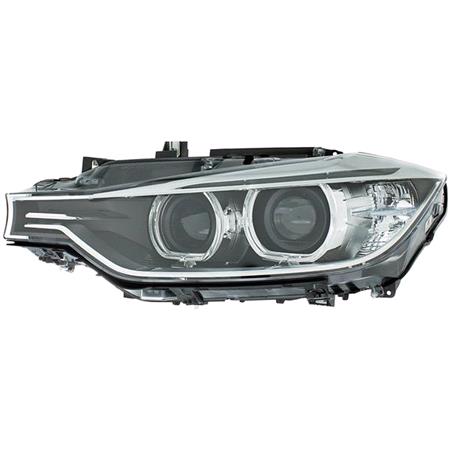 Left Headlamp (Bi Xenon, Takes D1S Bulb, With LED Daytime Running Lamp, With Curve Light, Supplied With LED Module, Original Equipment) for BMW 3 Series Touring 2012 2015