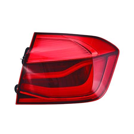 Right Rear Lamp (Outer, On Quarter Panel, LED, Saloon Models Only, Original Equipment) for BMW 3 Series 2015 to 2018