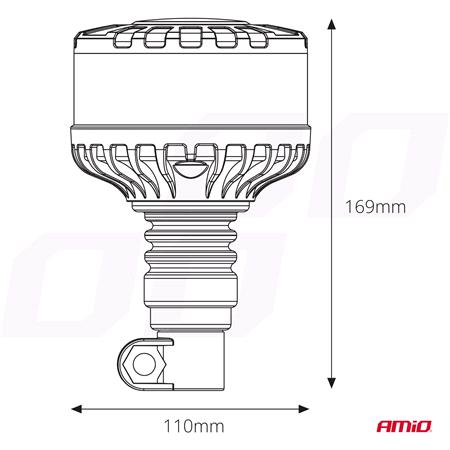 LED rooster warning light W28P 12V 24V