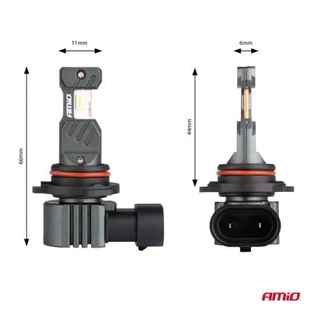 AMIO Hybrid Series 12V 60W HIR2 6000K Canbus LED Bulbs   Twin Pack