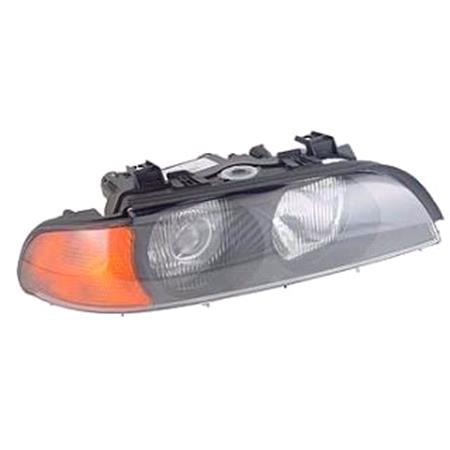 Right Headlamp (Halogen, With Amber Indicator, Original Equipment) for BMW 5 Series Touring 1996 2000