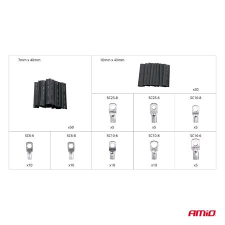 Wire Connectors and Heat Shrinkable Tubes   Set of 140