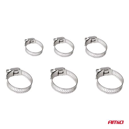 Stainless Steel Worm Clamps   Set of 34