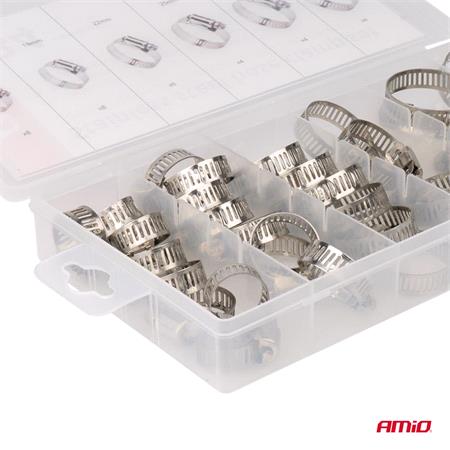 Stainless Steel Worm Clamps   Set of 34
