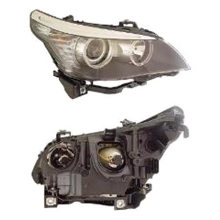 Right Headlamp (Halogen, Takes H7 Bulbs, Original Equipment) for BMW 5 Series Touring 2007 2010
